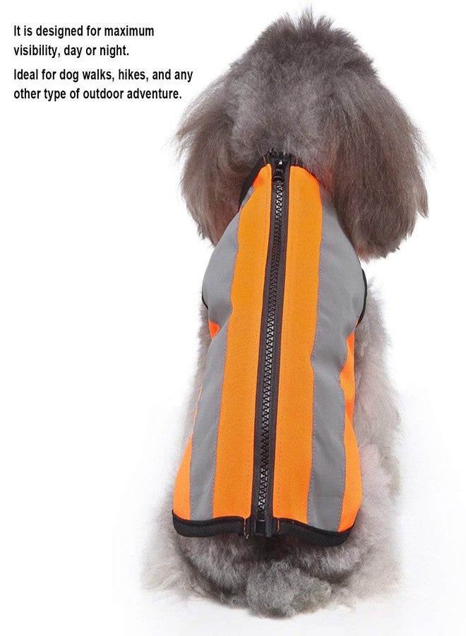 AYNEFY Dog Reflective Vest,High Visibility Pet Night Glowing Safety Jacket Dog Night Safety Walking Costumes Dog Reflective Zipper Vest Apparel for Night Walking Hunting(L) - Image 5