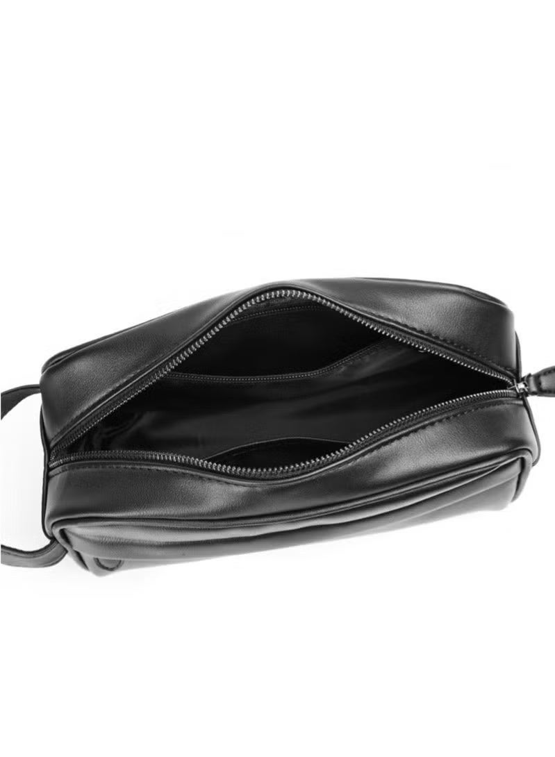 Bukela Men's Business Clutch Hand bag Casual Outdoor Mobile Phone Bag, Pouch Bag Underarm Bag Large Capacity Casual Washing Bag Clutch Men Wallet Black - Image 3