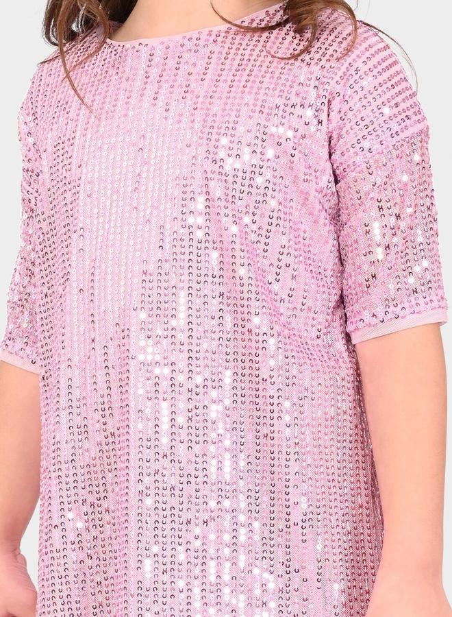 Bonkids Sequin T-Shirt Dress - Image 2