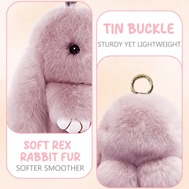 Grenben Bunny lulu Keychain with Tin, Cute Bunny Plush with Exquisite Box, Cute Plush Keychain Thoughtful Gift for Friends - Image 3