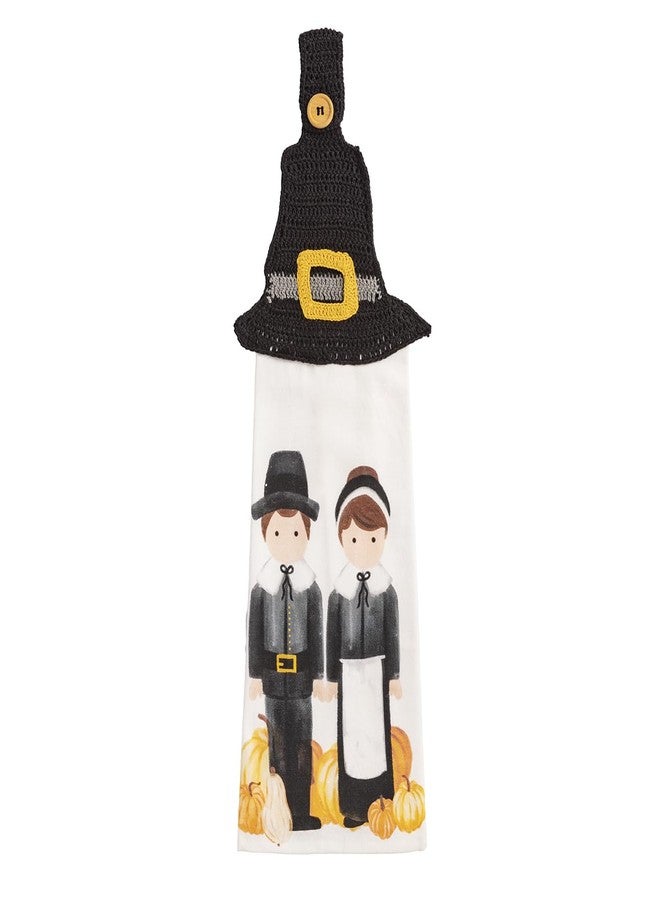 Mud Pie Thanksgiving Pilgrim Hat Thanksgiving Crochet Hanging Towel