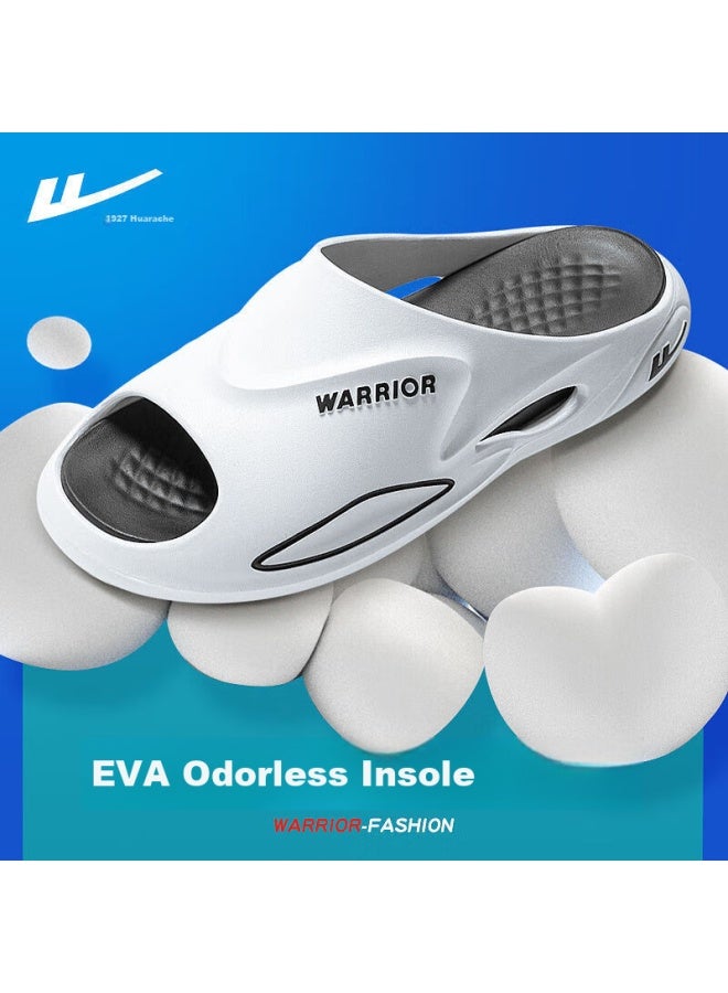 Pull Back Warrior Men'S Sports Sandals Outdoor Slip-On Thick-Soled Anti-Slip Beach Shoes Hl3A20 White And Black Size 40-41 - Image 5