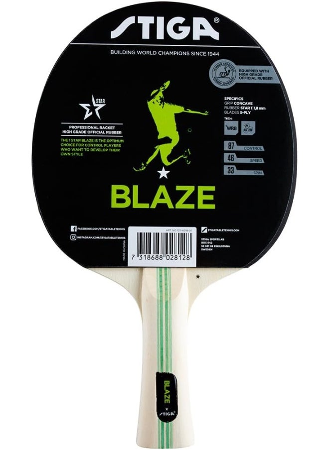 Stiga - Blaze 1 Star Table Tennis Racket - Image 1