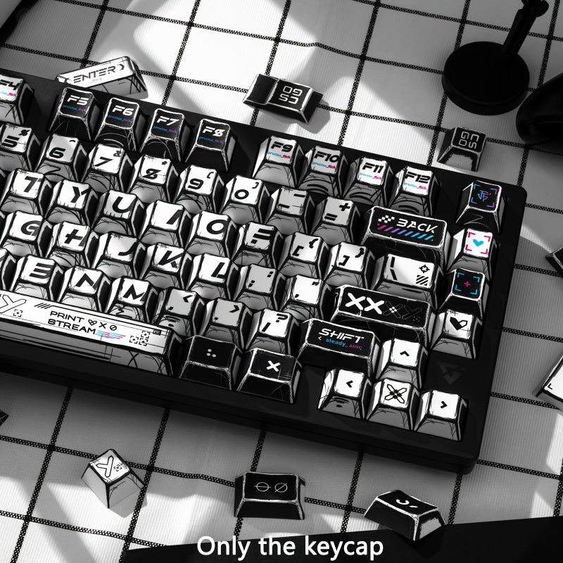 Black Comics PBT Cherry Profile Keycaps for MX Mechanical Keyboards - Image 2