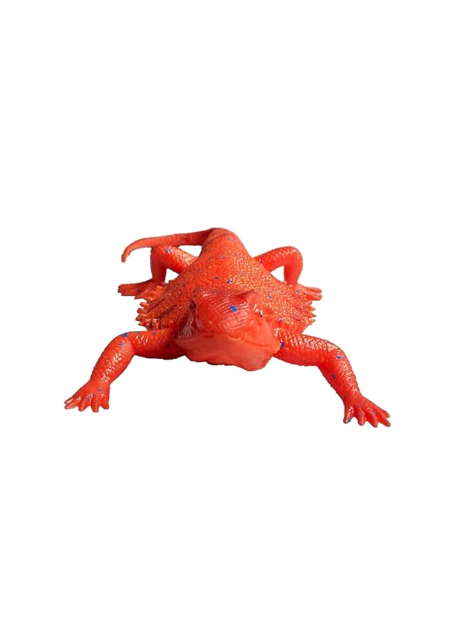 macmerise Galaxy Vibrant Uromastyx Inspired Lizard Toy Figure Bright Orange Blue - Image 4