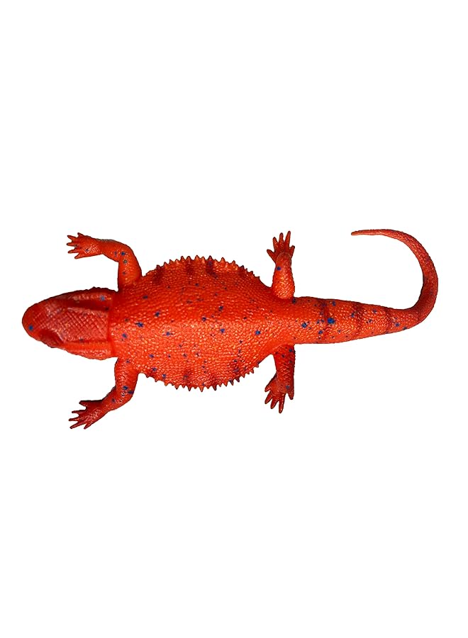 macmerise Galaxy Vibrant Uromastyx Inspired Lizard Toy Figure Bright Orange Blue - Image 2