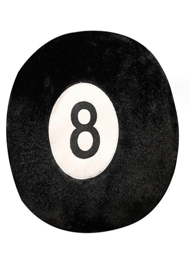 OUKEYI Black Large Sports Pillow Simulation Billiards 8 Balls Plush Stuffed Sports Balls Toy Soft Throw Pillows Cushion Decorative Cushionfor Home Bed Sofa Decor, Kids Gift 14 Inch - Image 1