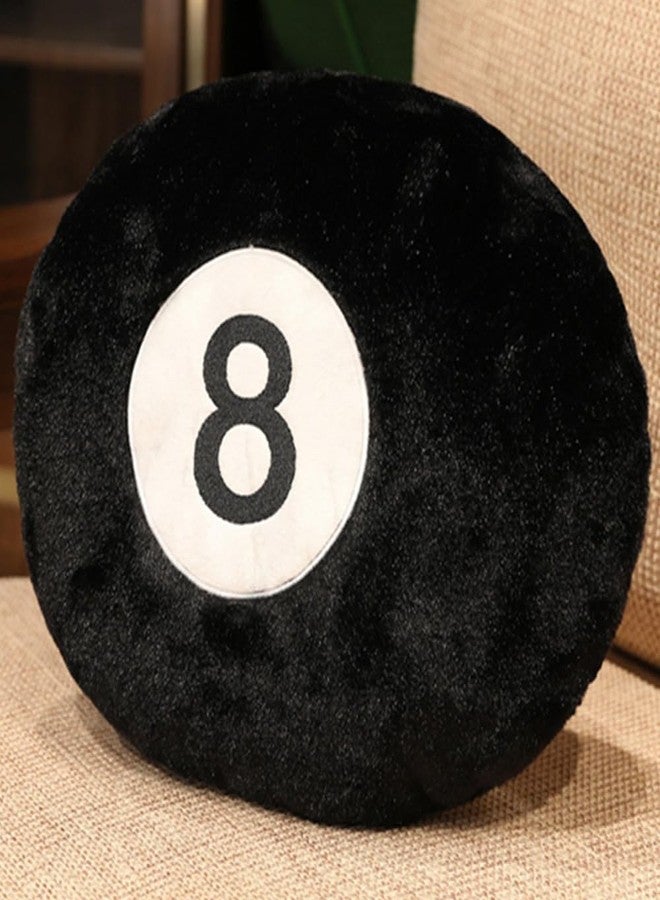 OUKEYI Black Large Sports Pillow Simulation Billiards 8 Balls Plush Stuffed Sports Balls Toy Soft Throw Pillows Cushion Decorative Cushionfor Home Bed Sofa Decor, Kids Gift 14 Inch - Image 5