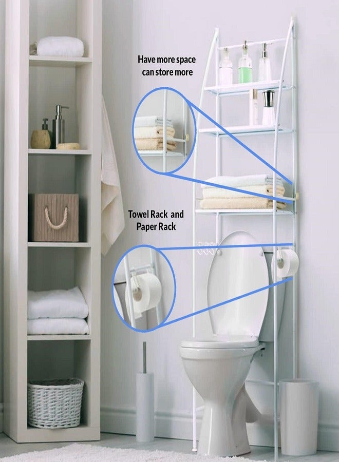 Generic Compact Space Saving Rack It features a three-tier over toilet cabinet unit that's ideal for minimizing floor space.  - Image 2