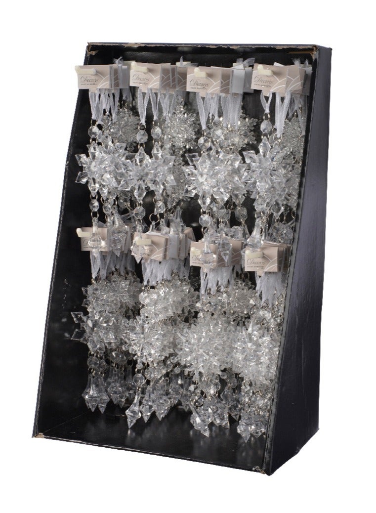 Kaemingk قطعة واحدة من كايمينك كريستماس ثلجية من أكريليك شفاف مع قطرات وخرز متنوع - Image 2