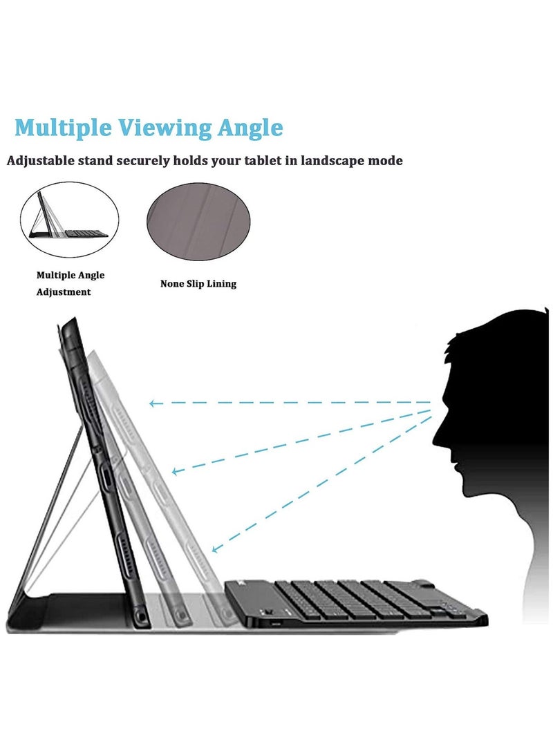 ELTRAZONE Keyboard Case for Samsung GalaxyS7+/Tab S7 Plus 12.4-inch 2020, Magnetically Detachable Bluetooth Keyboard with Case Cover for Samsung Galaxy Tab S7 Plus 2020 - Image 4