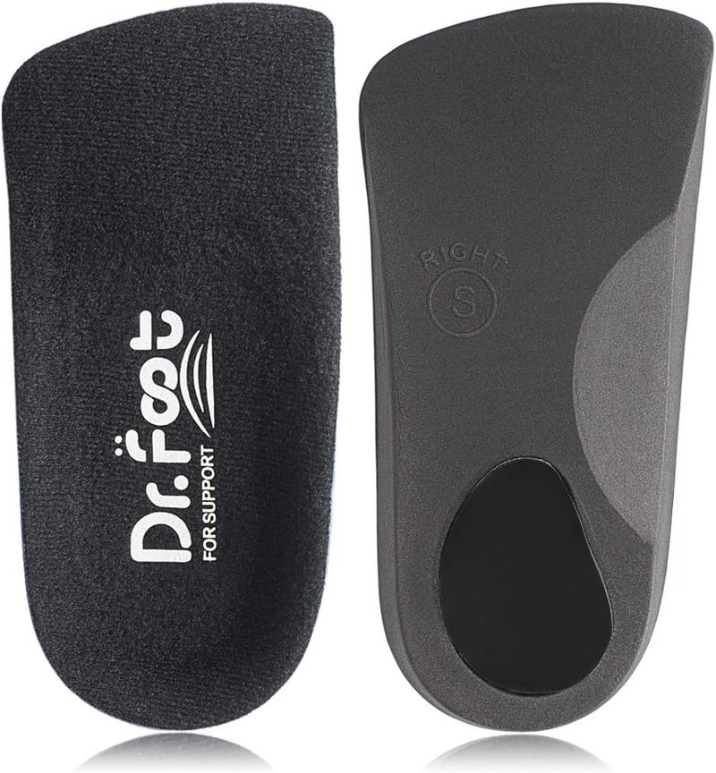 DrFoot أحذية دكتور فوتس بطول 34 سم، إدخالات طبية ذاتية اللصق لنصف الحذاء، نعل داخلي للأقدام المسطحة، التهاب اللفافة الأخمصية، الأقواس الساقطة، الإفراط في الانقلاب، نتوءات الكعب، تعب الأقدام، حجم صغير جداً - Image 1