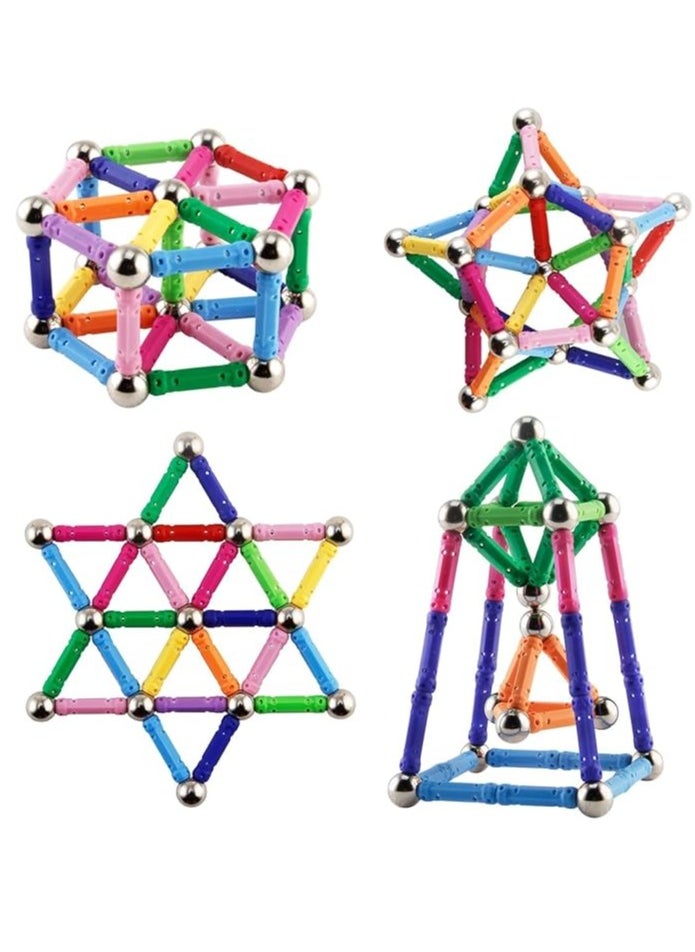 Generic Magnetic Rods Set, Educational Magnetic Building Blocks, 3D Puzzle Toy For Kids, Stacking Toys, Magnetic Blocks, Creative Stem Toys Gift For Kids Toddlers (42Pieces)  - Image 2