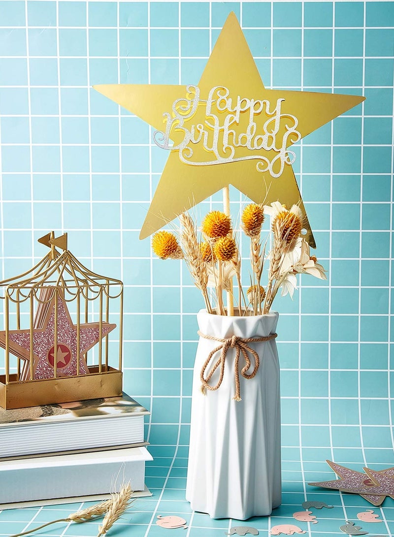 سونسر 25 قطعة قواطع نجوم ذهبية مطبوع عليها نجوم ورقية مزدوجة مطبوع عليها نجوم ذهبية - Image 4