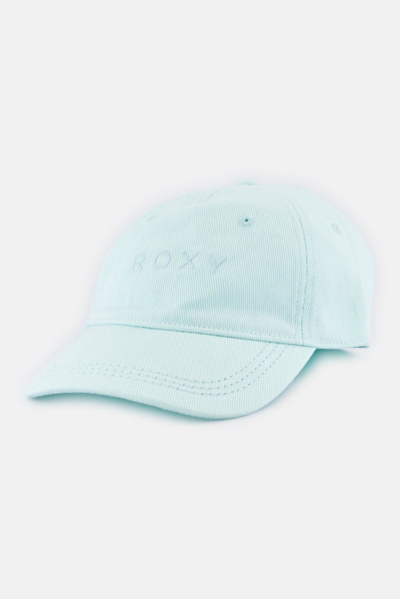 Roxy Women Embroidered Logo Adjustable Strap Cap, Mint Green - Image 1