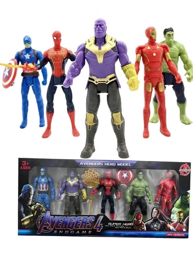 AVENGERS Superhero Toy Set - Superhero Figure Toys Superheroes Set, Toy for Kids- Multicolor Play Set (Set of 5 Figures) - Image 1