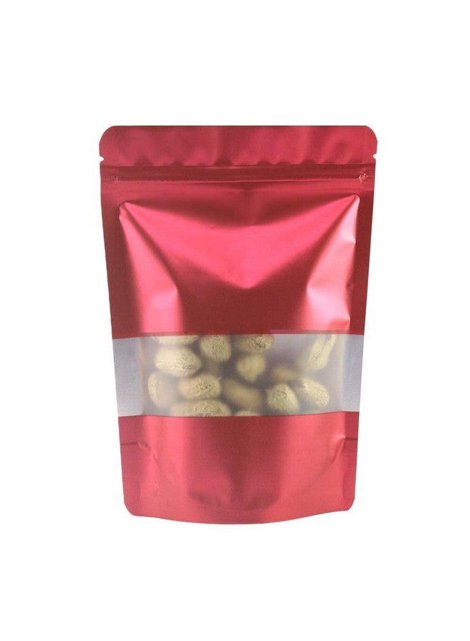 Deera Stand Up Ziplock Reusable Airtight Polyester Storage Pouch (Matte Red)(160mmX230mm)(Pack of 50) - Image 5
