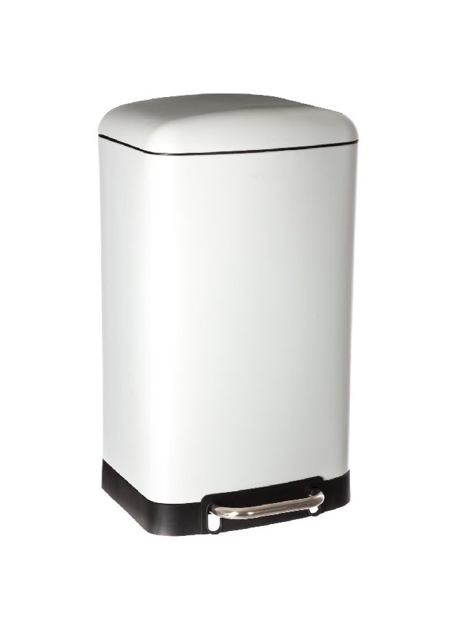Five Simply Smart Ariane Gentle and Silent Closing Metal Pedal Bin White and Black 30 L 133680 - Image 1