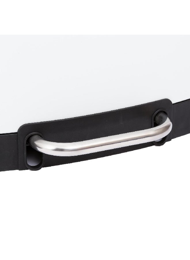 Five Simply Smart Ariane Gentle and Silent Closing Metal Pedal Bin White and Black 30 L 133680 - Image 4