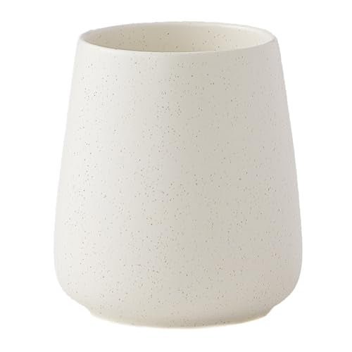 Eyrozia Beige Toothbrush Holder for Bathroom - Ceramic Tooth Brushing Holders, Toothbrush Cup, Toothpaste Organizer for Bathroom Countertop, Makeup Brush Holder, Pen Holder for Home Desktop Storage - Image 1