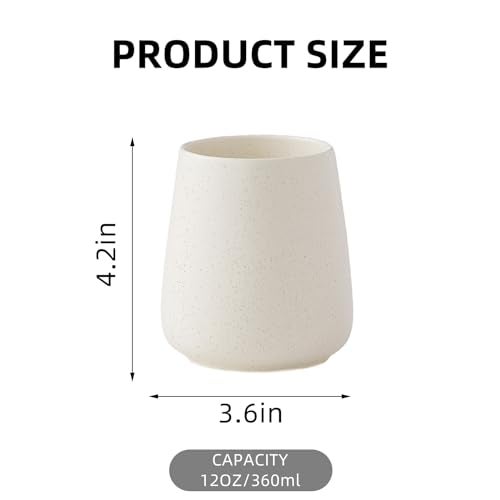 Eyrozia Beige Toothbrush Holder for Bathroom - Ceramic Tooth Brushing Holders, Toothbrush Cup, Toothpaste Organizer for Bathroom Countertop, Makeup Brush Holder, Pen Holder for Home Desktop Storage - Image 4