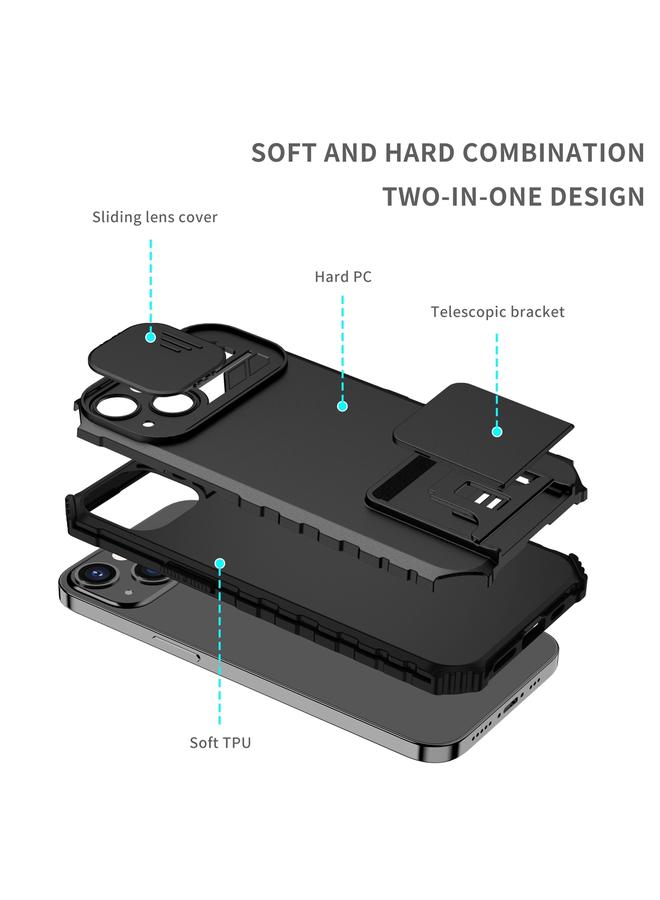 S-TOP Case For iPhone 13 Stereoscopic Holder Sliding Camshield Phone Case - Image 4