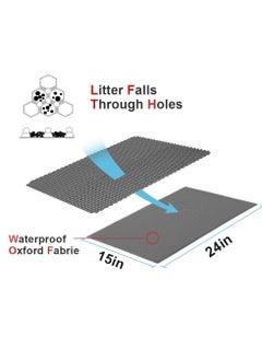 Daytoyz Pet House Double Layer Honeycomb Cat Litter Trapper Mat Pet Dog Pad Cushion Rug Black 60X40cm  - Image 3