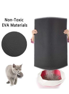 Daytoyz Pet House Double Layer Honeycomb Cat Litter Trapper Mat Pet Dog Pad Cushion Rug Black 60X40cm  - Image 5