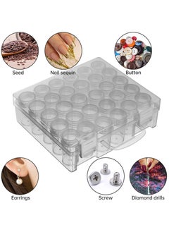 Y&D Diamond Painting Storage Boxes - 30 Grids Clear Large Bead Organizer Case for Beads, Seeds, Glitter and Rhinestones Art Accessories  - Image 5