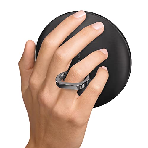 simplehuman Sensor Mirror, Lighted Compact Makeup Magnifying Mirror with Light, Round, Travel Size, Black Stainless Steel - Image 4
