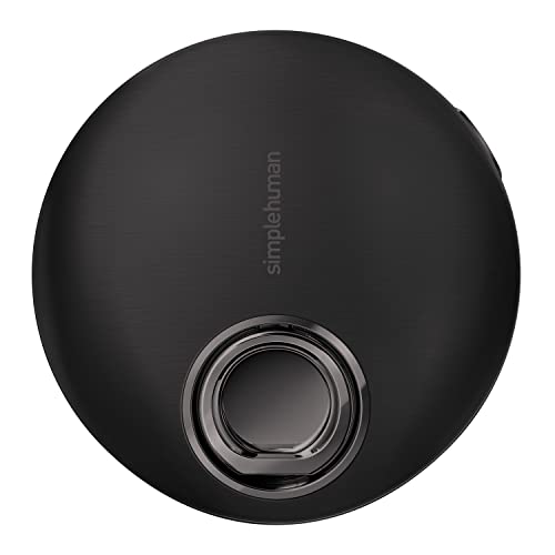 simplehuman Sensor Mirror, Lighted Compact Makeup Magnifying Mirror with Light, Round, Travel Size, Black Stainless Steel - Image 3