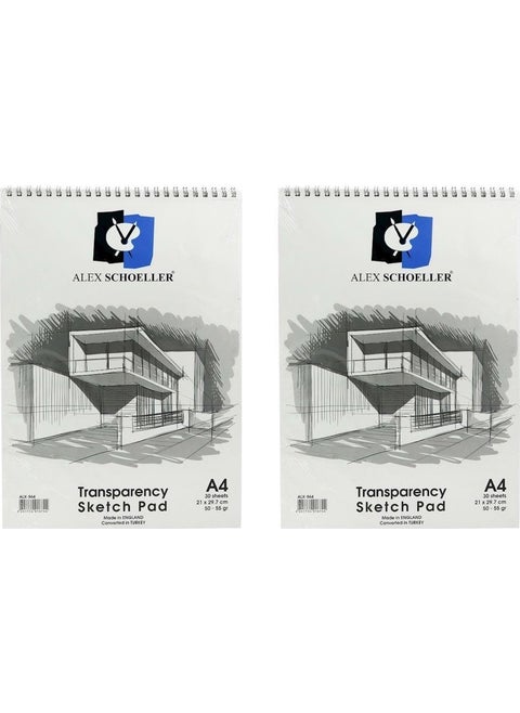 ALX-864 Sketch Block Spiral A4 50/55 gr 2-pack