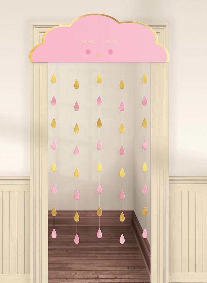 Amscan Oh Baby! Girl Door Curtain, Baby Shower Party Decorations