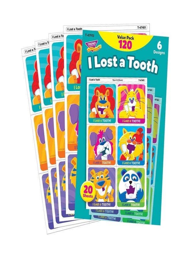 Trend I Lost A Tooth Tear & Share Stickers® Value Pack, 120 Seals/Pack - Spread Sticker Joy! - Image 2