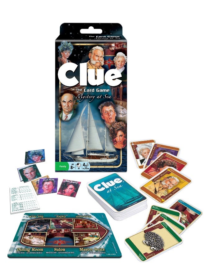 Clue at Sea Mystery Card Board Game Strategy Detective Family Party Game Ages 8+