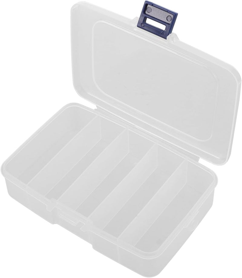 Portable Saw Blades Organizer Box with Lid Plastic Compartment Storage Container for Small Parts Hardware Storage Case for Jigsaw and Band Saw Blades for Workshop and Field Use - Image 1