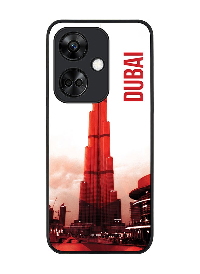 Stylizedd Rugged Black Edge case for OnePlus Nord CE3 Custom Slim fit Flexible Anti Drop Thin Phone Case Cover - Dubai - The Burj - Image 1