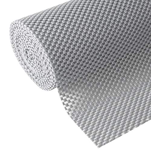 Iwtmm Shelf and Drawer Liner for Kitchen Cabinets Non-Adhesive, Non Slip Durable Strong Clean Long Size 12 Inches X 10 Feet, Shelves, Cabinets, Storage, Kitchen and Desks, Light Gray - Image 1