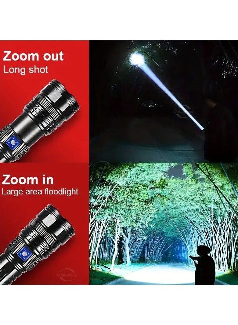 Bukela 1PCS Powerful Led Flashlights, Flashlight Lanterns,Tactical Flash Light, Built-in 15000Mah Battery Long Range Spotlights, Torch Emergency Light With COB Light - Image 2