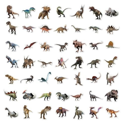 BBPOOL 100pcs Jurassic Dinosaur Stickers for Kids Waterproof Vinyl Dino Stickers for Boys Girls Teens Waterbottle Scrapbook Laptop Skateboard Computer - Image 5