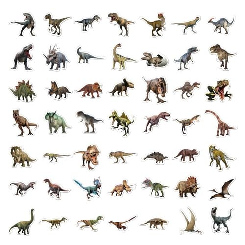 BBPOOL 100pcs Jurassic Dinosaur Stickers for Kids Waterproof Vinyl Dino Stickers for Boys Girls Teens Waterbottle Scrapbook Laptop Skateboard Computer - Image 4