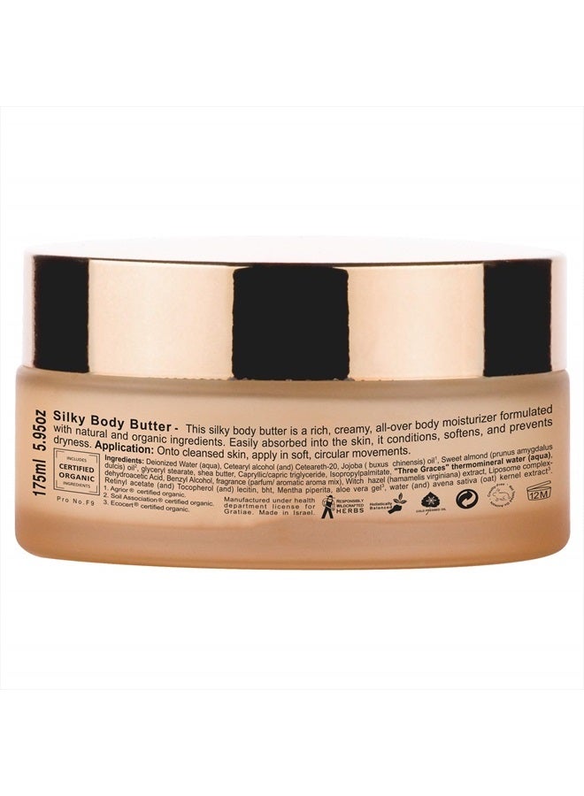 Gratiae organic beauty by nature silky body butter, anti aging skin care shea butter, moisturizer, hydrating stretch mark cream, firming, neck & Décolleté, Apple, Green Tea, and Ginger 5.95Fl.oz - Image 5
