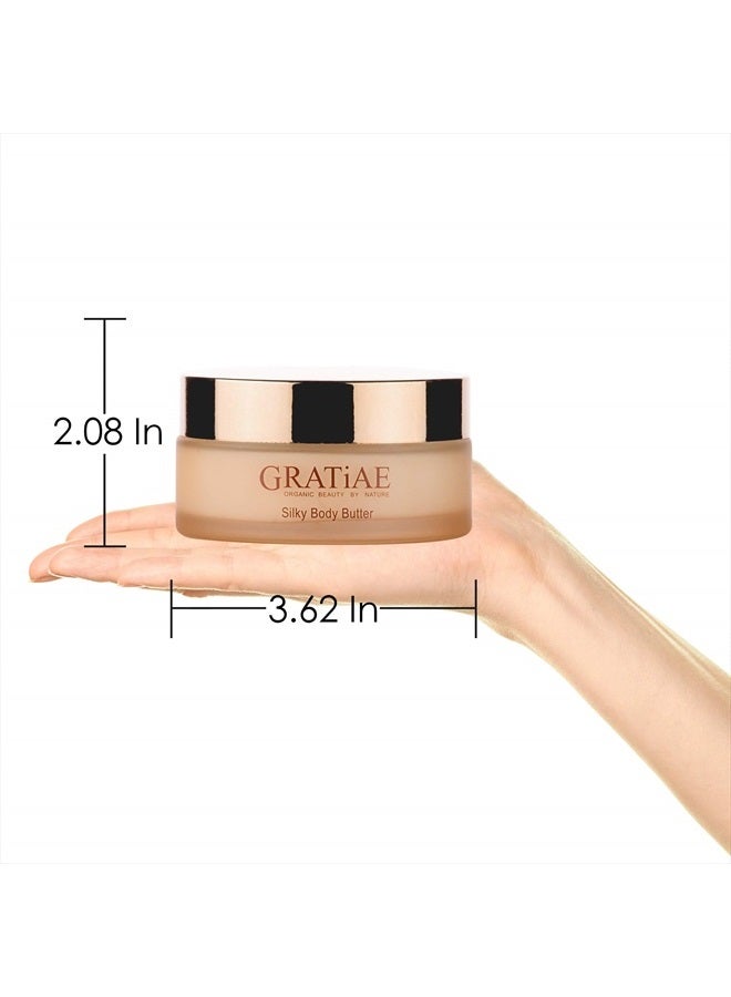 Gratiae organic beauty by nature silky body butter, anti aging skin care shea butter, moisturizer, hydrating stretch mark cream, firming, neck & Décolleté, Apple, Green Tea, and Ginger 5.95Fl.oz - Image 4