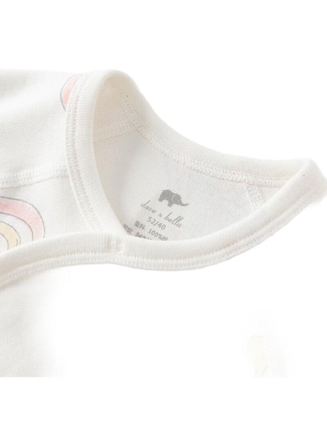 Dave & Bella Newborn Baby Clothes, Spring And Autumn, For Baby Girls, Newborn Onesie, For Baby Boys, Monk-Style Outfit - Image 1
