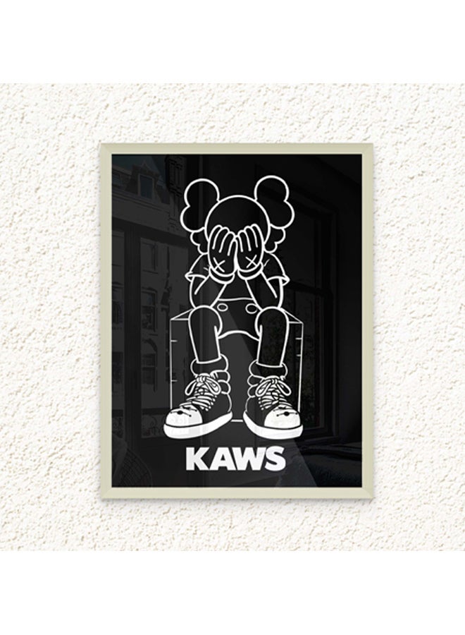 آرت دیکور  ديكور فني مؤطر صورة فنية جميلة طباعة KAWS Pop عمل فني معاصر مبدع لغرفة المعيشة وغرفة النوم والمكتب والاستديو ديكور المنزل - Image 1