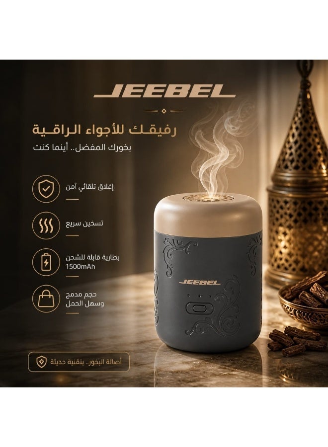 جيبيل مبخرة ذكية محمولة من جيبيل – شحن USB-C ببطارية 1500mAh وتصميم فاخر مع أمان وإغلاق تلقائي - Image 4