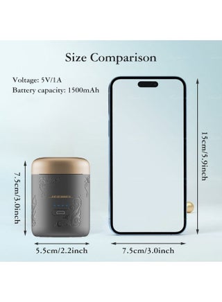 مبخرة ذكية محمولة من جيبيل – شحن USB-C ببطارية 1500mAh وتصميم فاخر مع أمان وإغلاق تلقائي - view 5