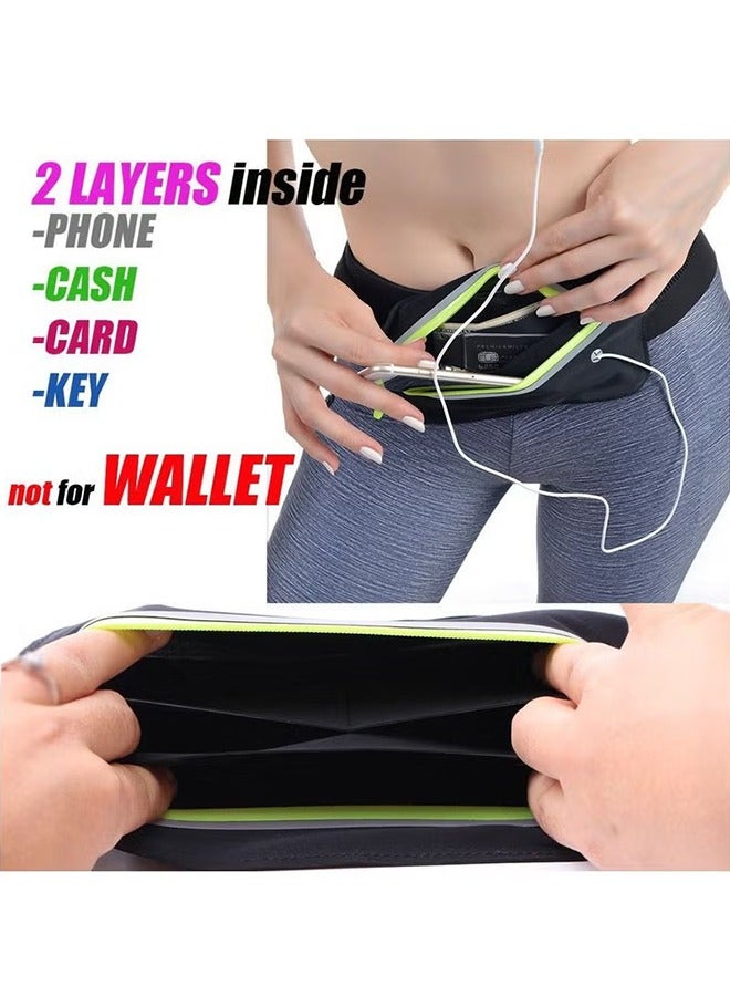 Slim Running Belt, Ultra Light Bounce Free Waist Pouch Fitness Workout Belt Sport Waist Pack Exercise Waist Bag for Apple iPhone Samsung in Running Gym Marathon Cycling - Image 4
