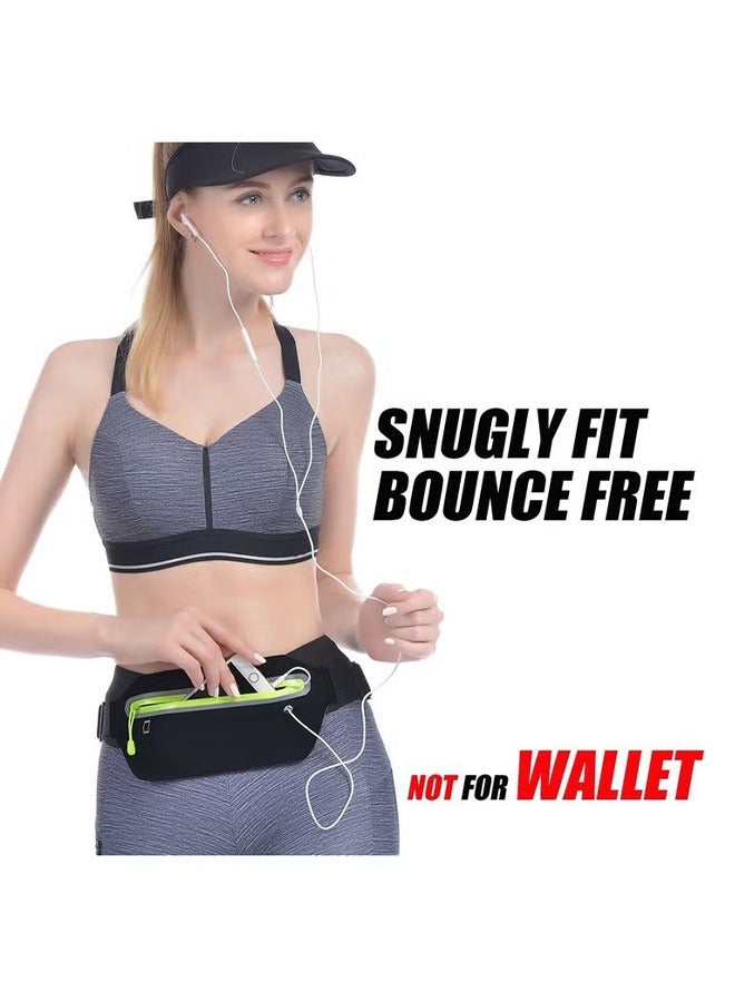 Slim Running Belt, Ultra Light Bounce Free Waist Pouch Fitness Workout Belt Sport Waist Pack Exercise Waist Bag for Apple iPhone Samsung in Running Gym Marathon Cycling - Image 2