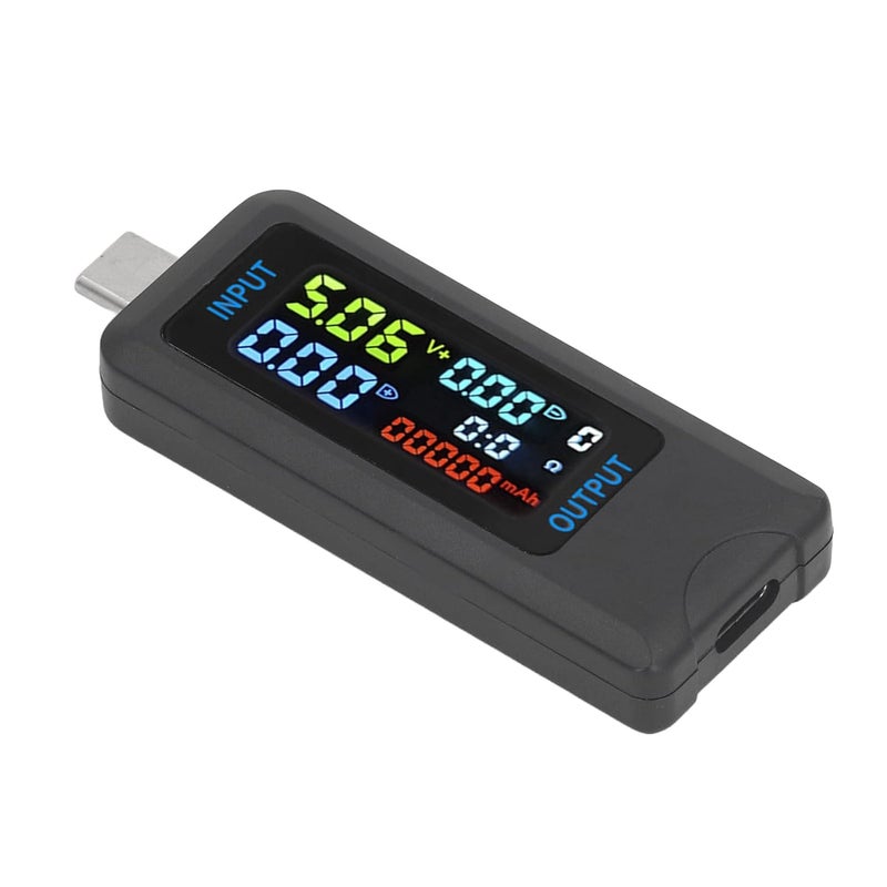 مقياس الجهد والتيار، جهاز اختبار الجهد والتيار والطاقة، مقياس متعدد رقمي USB من النوع C، كبل رقمي بشاشة LCD للكشف الإلكتروني، أجهزة اختبار الجهد. - Image 4
